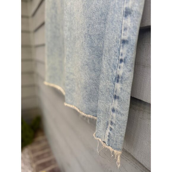 Pilcro Anthropologie Light Wash Denim Midi Skirt | Size 10 - Picture 9 of 9